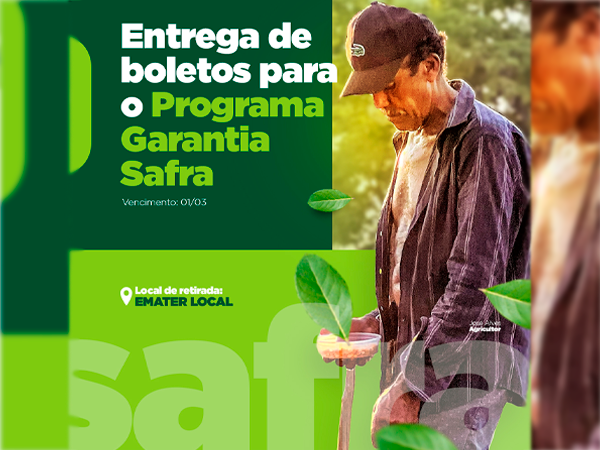 ENTREGA DE BOLETOS PARA O PROGRAMA GARANTIA SAFRA